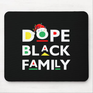 African Drug Black Family Afro Team Santa Matching Mouse Mat