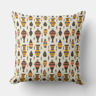 African Drum Throw Pillow