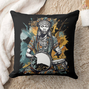 African Drummer  Cushion