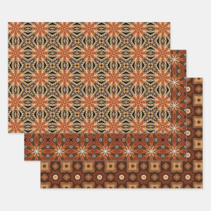 African Earth Seamless Ethnic Pattern Set 1 Wrapping Paper Sheet