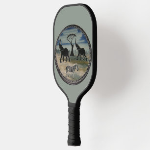 African Elephant Art Print Pickleball Paddle