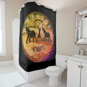 African Elephant Art Print Shower Curtain