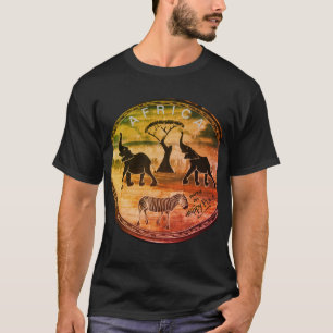 African Elephant Art Print T-Shirt