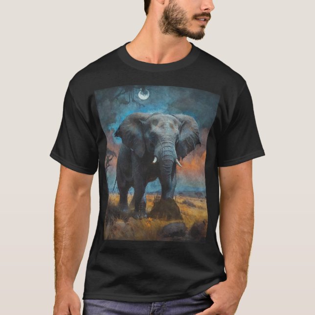 African Elephant at Dusk T-Shirt (Front)