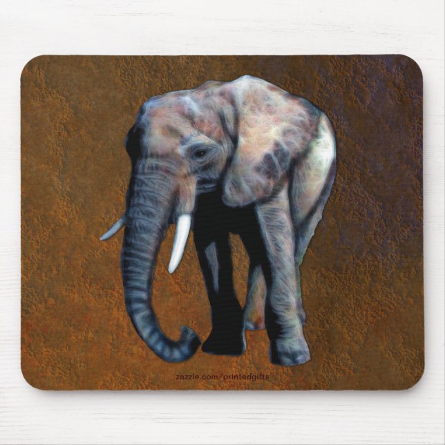 African Elephant Big Five Wildlife Animal Mousepad (Front)