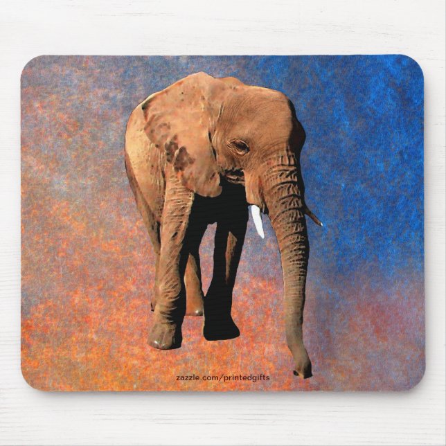 African Elephant Big Five Wildlife Animal Mousepad (Front)