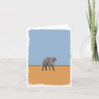 African Elephant blank greeting card