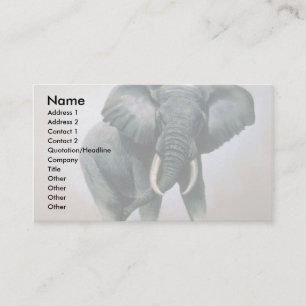 African Elephant Business Card