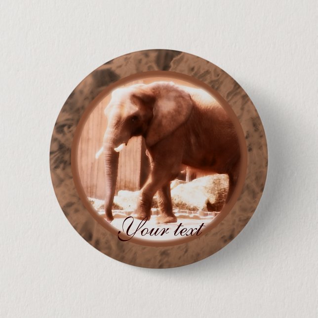 African Elephant Button (Front)