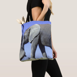 African Elephant Calf Tote Bag