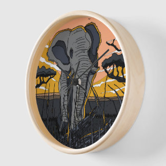 African Elephant Clock