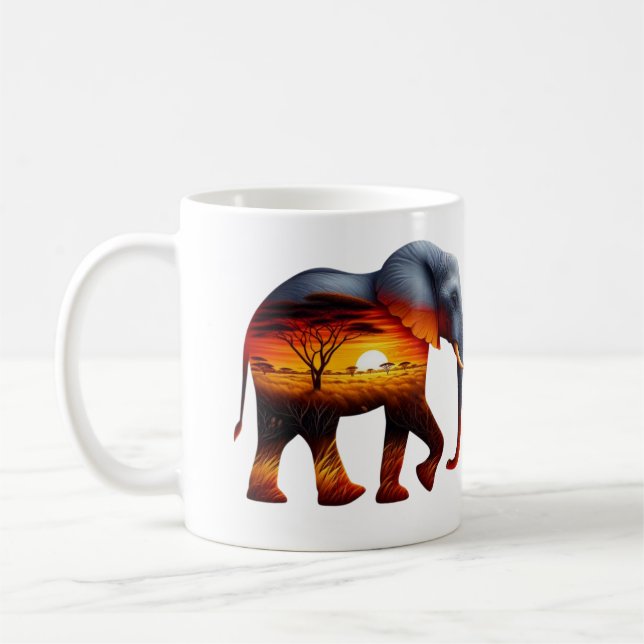 African Elephant Coffee Mug (Left)