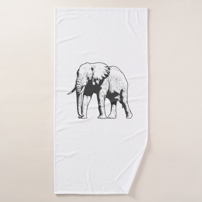 African elephant colloquial bath towel (Bath Towel)