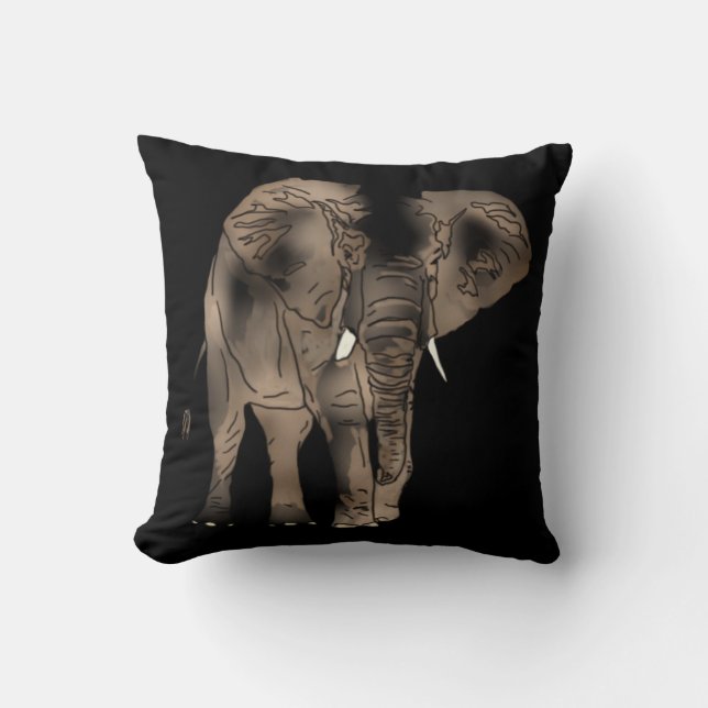 African Elephant Cushion (Front)