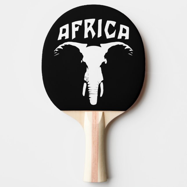 African Elephant Face | Africa Ping Pong Paddle (Front)