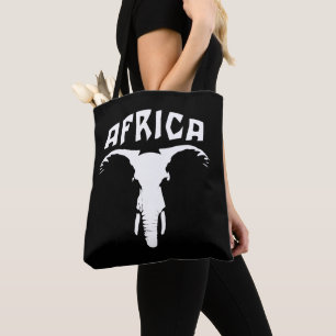 African Elephant Face Africa Tote Bag