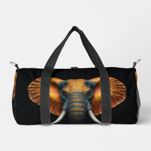 African elephant head  duffle bag