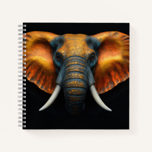 African elephant head notebook
