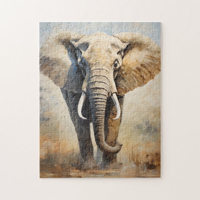 African Elephant Jigsaw Puzzle (Vertical)