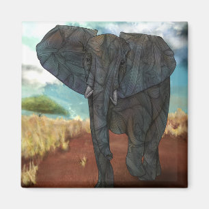 African Elephant Magnet