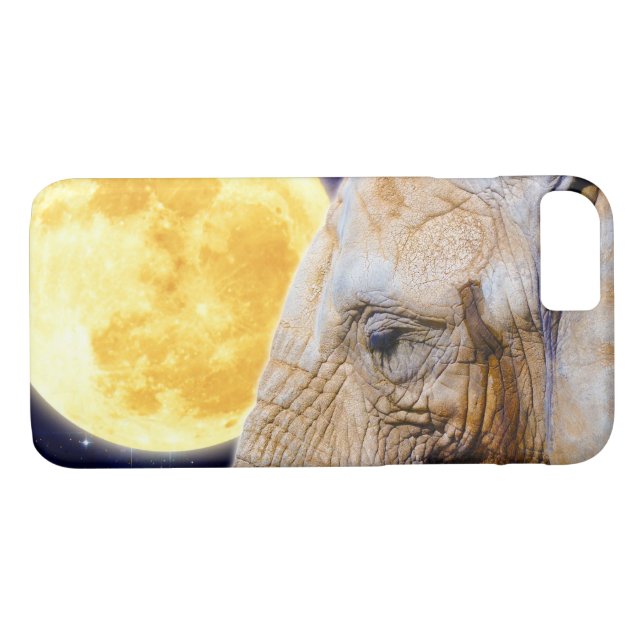 African Elephant & Moon Spiritual Wildlife Case-Mate iPhone Case (Back (Horizontal))