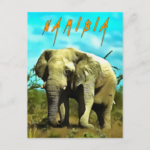 African elephant, Namibia Postcard