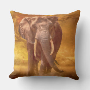 African Elephant "Nobility” Cushion