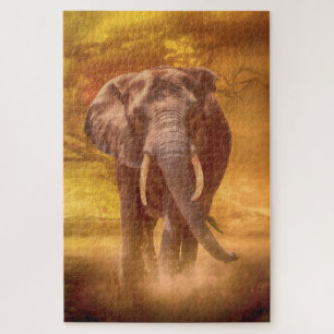 African Elephant Nobility Jigsaw Puzzle