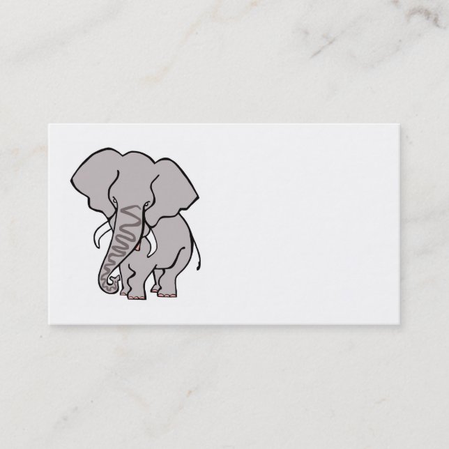  African ELEPHANT - Original graphics - Wildlife - Business Card (Front)
