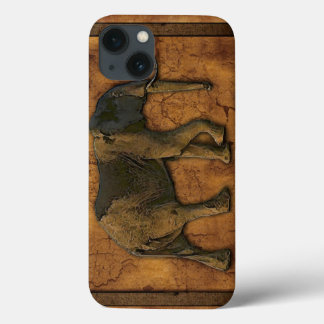 African Elephant & Rustic Background iPhone 13 Case