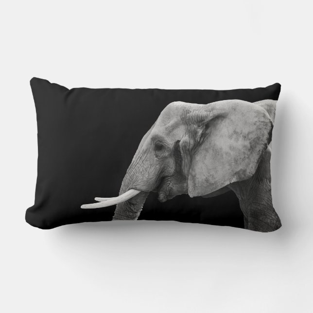 African Elephant Safari Animal Photo Lumbar Cushion (Front)