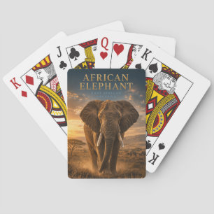 African Elephant Savanna ANIMALS Poker Playing Cards