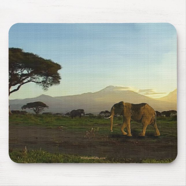 African Elephant Savannah Mousepad (Front)