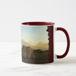 African Elephant & Savannah Mug