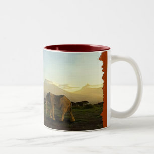 African Elephant Series Two-Tone Coffee Mug