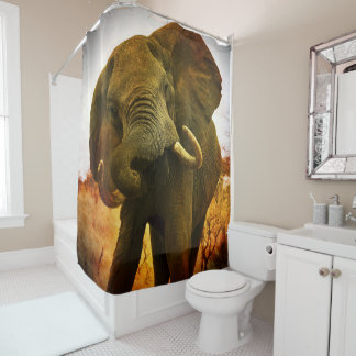 African Elephant Shower Curtain