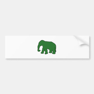 African Elephant Silhouette Ivory Tusks Dumbo Bumper Sticker