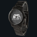 African Elephant Silhouette Watch<br><div class="desc">Elephant Lover's Wrist Watch</div>