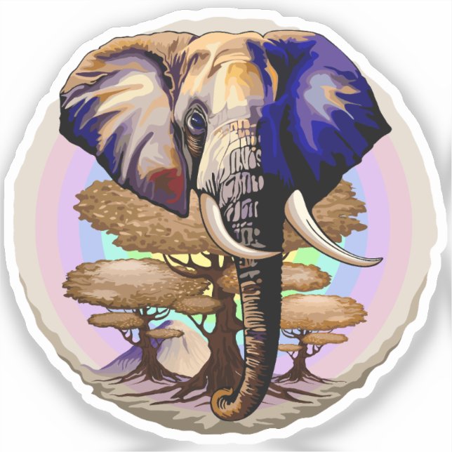 African Elephant Surreal Portrait  (Front)