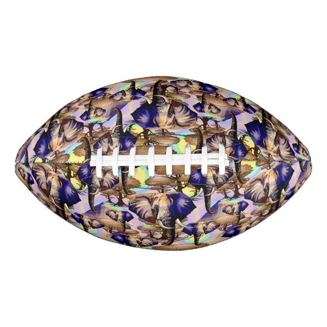African Elephant Surreal Portrait  American Football (Front)