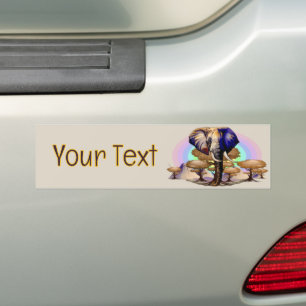 African Elephant Surreal Portrait  Bumper Sticker