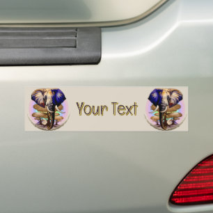 African Elephant Surreal Portrait  Bumper Sticker