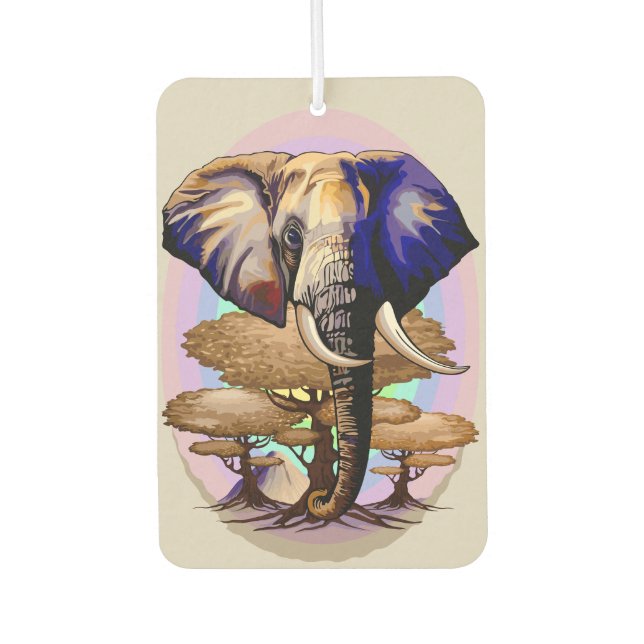 African Elephant Surreal Portrait  Car Air Freshener (Front)
