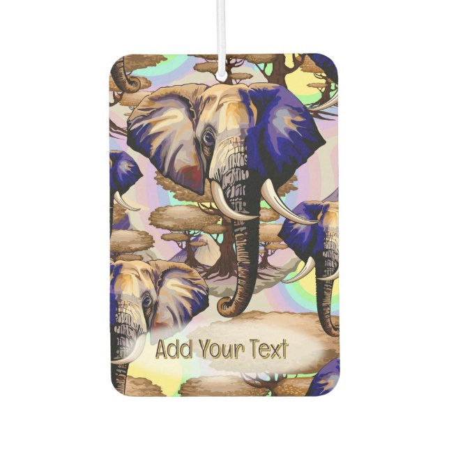 African Elephant Surreal Portrait  Car Air Freshener (Front)