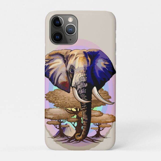 African Elephant Surreal Portrait  Case-Mate iPhone Case (Back)