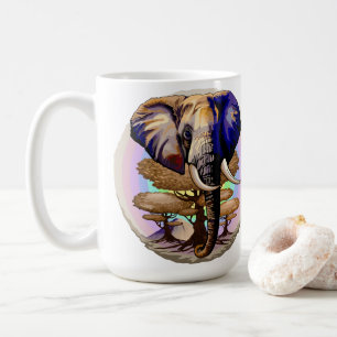 African Elephant Surreal Portrait  Coffee Mug
