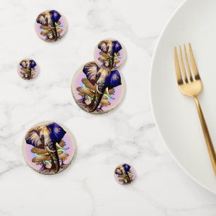 African Elephant Surreal Portrait Confetti