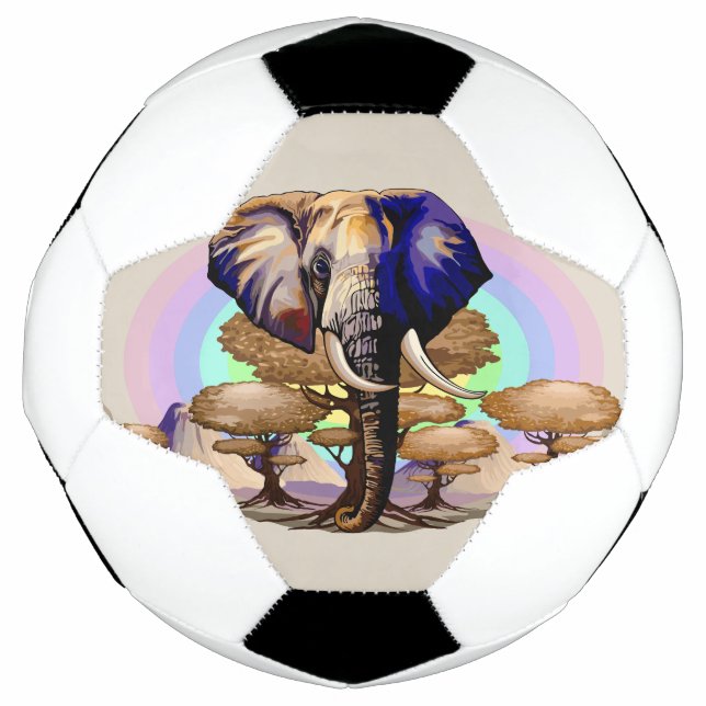 African Elephant Surreal Portrait  Football (Front)