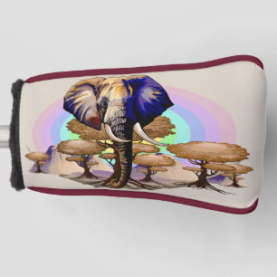 African Elephant Surreal Portrait  Golf Head Cover