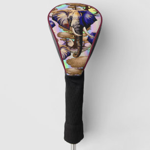 African Elephant Surreal Portrait  Golf Head Cover